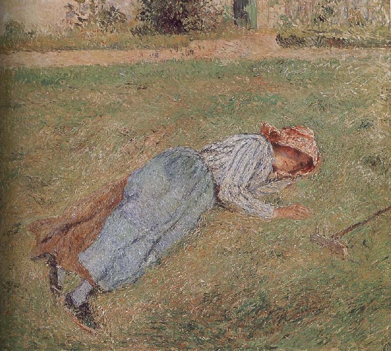 Camille Pissarro farm girls Norge oil painting art